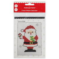 Christmas Cross Stitch Card Kit: Santa