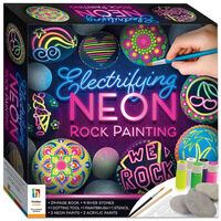 Electrifying Neon Rock Painting