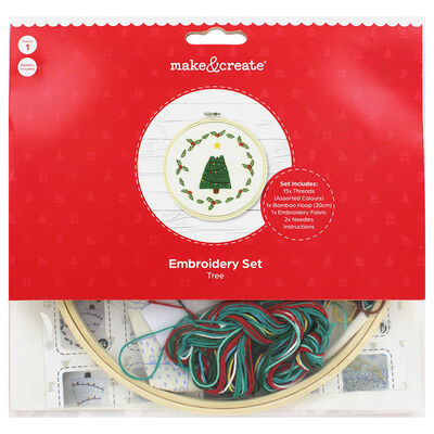 Christmas Embroidery Hoop Kit: Tree image number 1