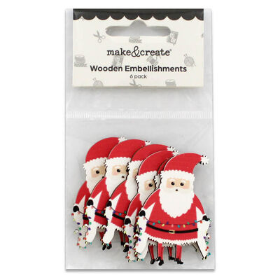 Christmas Santa Wooden Embellishments image number 1