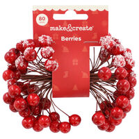 Frosted Red Berries: Pack of 80