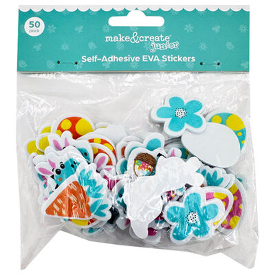 Self-Adhesive Dex and Flo Easter Foam Stickers: Pack of 50 image number 1