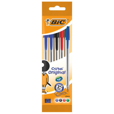 Bic Crystal Original Multi-Colour Pens: Pack of 5 image number 1