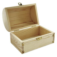 Wooden Chest with Metal Clasp