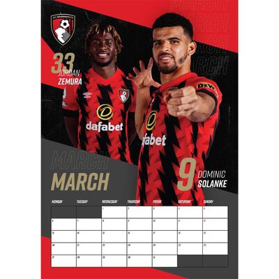 A3 Official Bournemouth FC 2023 Calendar image number 2