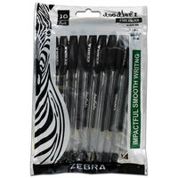 Zebra Doodlerz Black Gel Stick Pens: Pack of 10