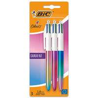 Bic 4 Colour Ballpoint Pens: Pack of 3
