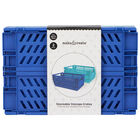 Dark & Light Blue Stackable Storage Crates: Pack of 2 image number 2