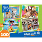 Animal Selfie Fun 4 in 1 Boxset 100 Piece Jigsaw Puzzle image number 1