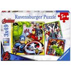 Avengers 3 x 49 Piece Jigsaw Puzzles image number 1