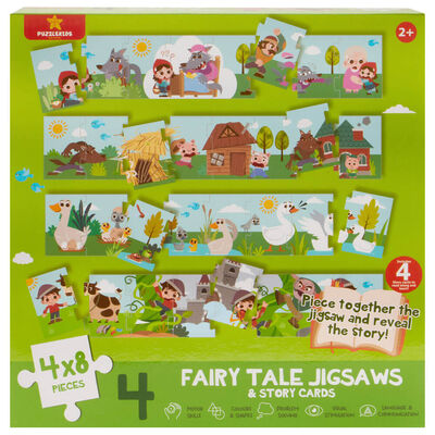 Fairy Tale 4 x 8 Jigsaw Puzzles & Story Cards image number 2