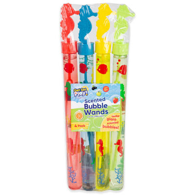 PlayWorks Scented Bubble Wands: Pack of 4 image number 1