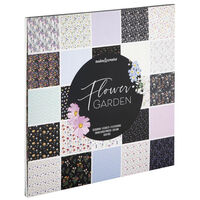 Flower Garden Design Pad: 12 x 12 Inches