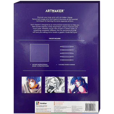 How to Draw Manga Art Kit for Adults, Hinkler ArtMaker, Learn to Draw  Anime Art, Gifts for Manga Fans