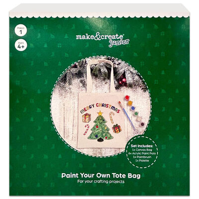 Paint Your Own Christmas Tote Bag image number 1