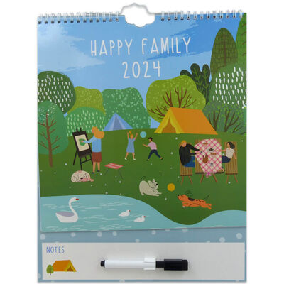 2024 Happy Family Calendar & Pen