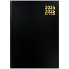 A5 Black 2024-2025 Day a Page Academic Diary image number 1