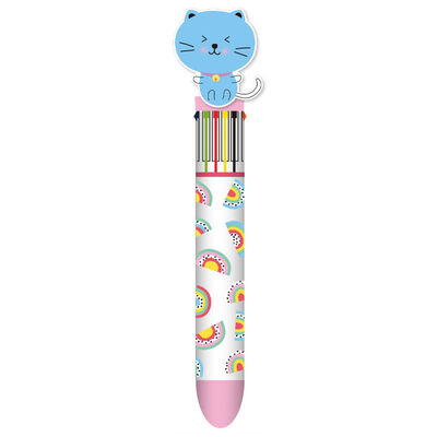 Cute Crew 6 in 1 Multi-Coloured Pen: Cat image number 1