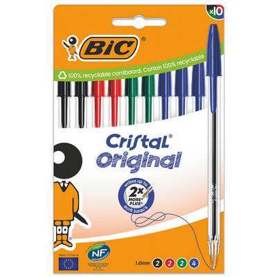 BIC Cristal Ballpoint Pen: Assorted Pack of 10 image number 1
