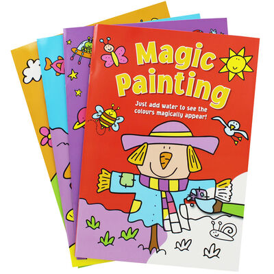 2 x Childrens Magic Painting Books A4 Paint with Water (Pack of 2 designs)