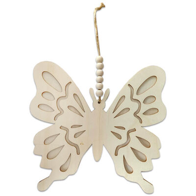 Wooden Butterfly Hanging Sign image number 1