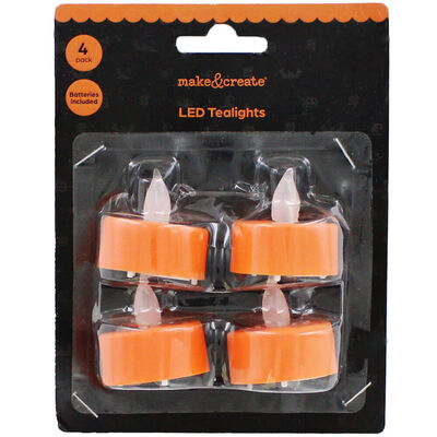 Halloween LED Tealights: Pack of 4 image number 1