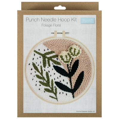 Punch Needle Hoop Kit: Foliage Floral image number 1