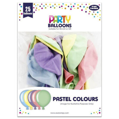 Pastel Party Balloons: Pack of 25 image number 1