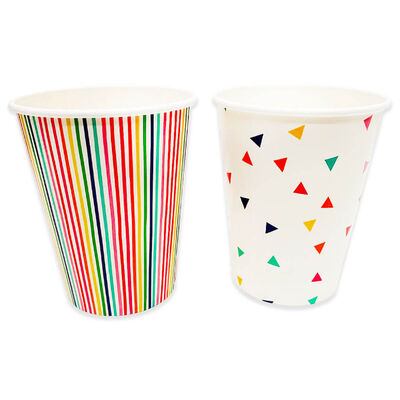 Hooray Mixed Design Cups: Pack of 8 image number 1