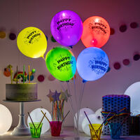 Happy Birthday Light Up Balloons: Pack of 5