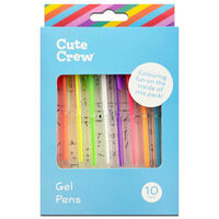 Cute Crew Gel Pens: Pack of 10