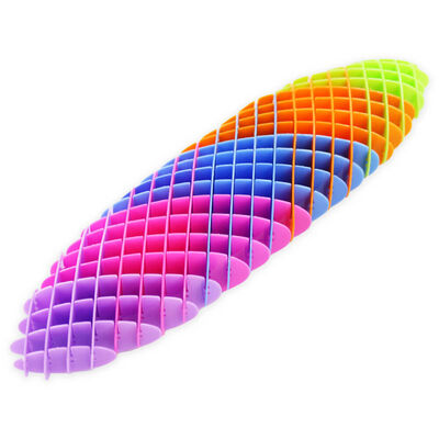 Rainbow Warp Worm Fidget Toy image number 1