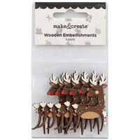 Christmas Reindeer Wooden Embellishments