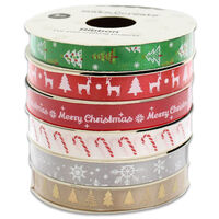 Christmas Craft Ribbon 3m: Assorted