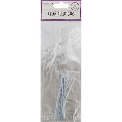 10pack Clear Cello/cellophane Bags Gift Basket Packaging Bags Cello Bags  8x4x18 Clear 