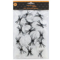 Halloween Spider Web Decoration: Pack of 15