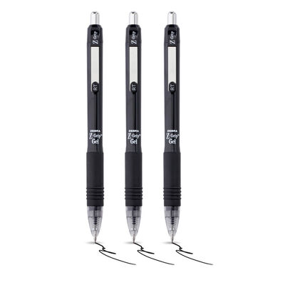 Zebra Black Z-Grip Gel Pens: Pack of 3 image number 1