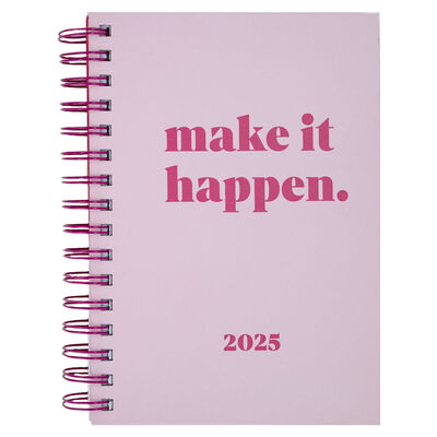 Make It Happen 2025 Day a Page Yearly Diary image number 1