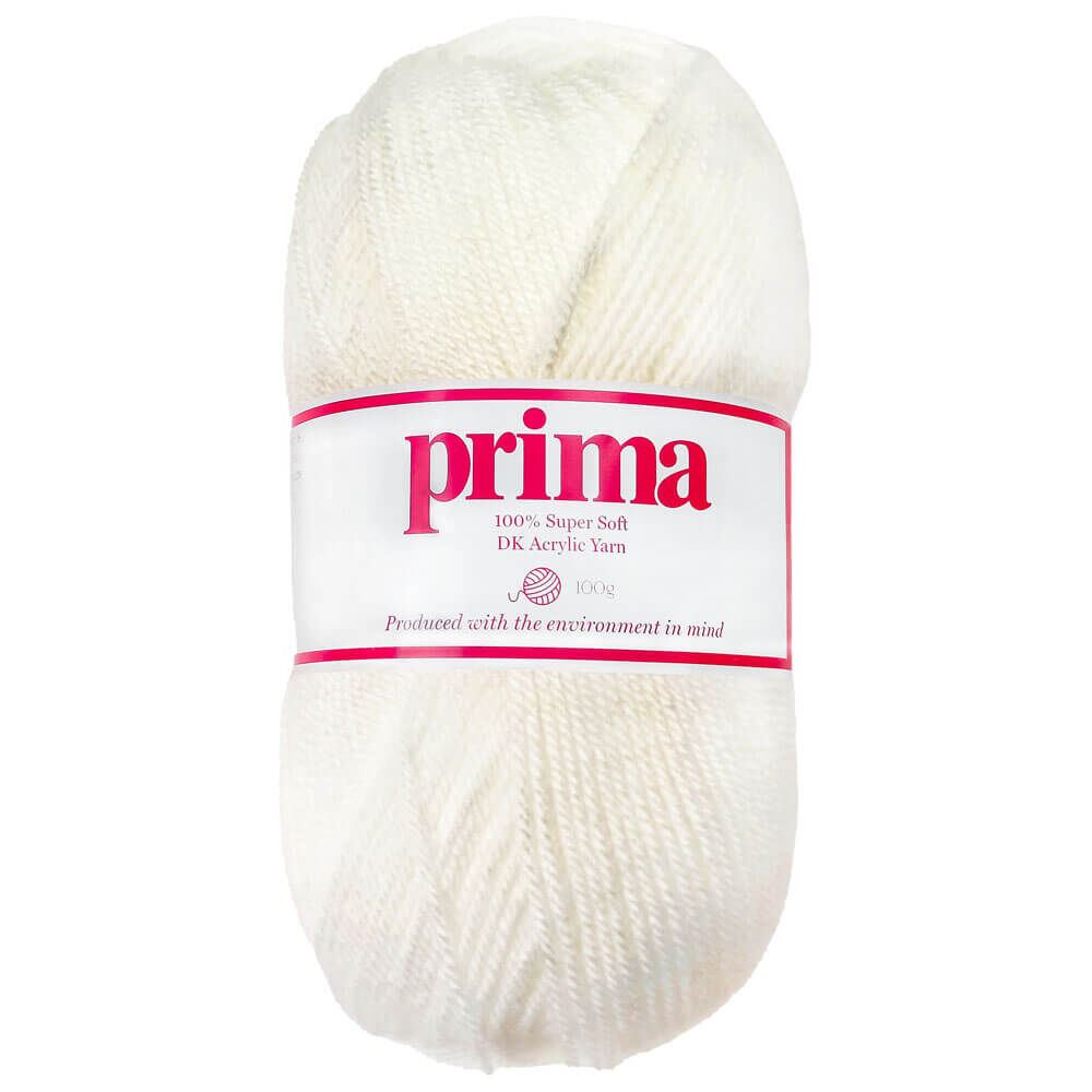 Prima DK Acrylic Wool: Pure White Yarn 100g From 3.00 GBP | The Works
