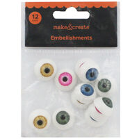 Halloween Eyeball Embellishments: Pack of 12