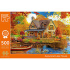 Autumnal Lake House 500 Piece Jigsaw Puzzle image number 1