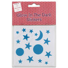 Glow In The Dark Moon And Stars Stickers: Blue image number 1