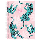 A5 Week To View Pink & Blue Tiger 2024-2025 Academic Diary image number 1