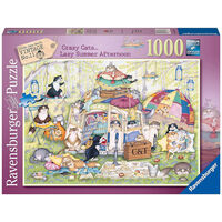 Crazy Cats Lazy Summer Afternoon 1000 Piece Jigsaw Puzzle