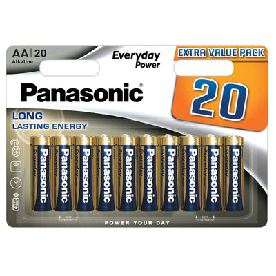 Panasonic Everyday AA Batteries: Pack of 20 image number 1