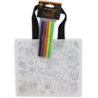 Colour Your Own Halloween Canvas Bag: Assorted