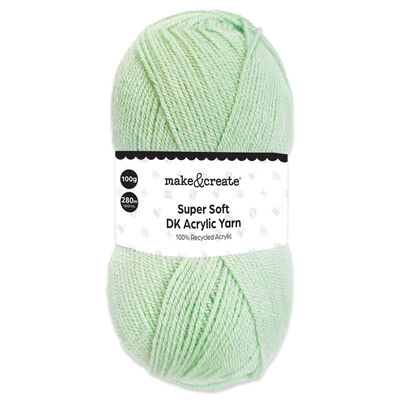 DK Acrylic Yarn: Sage Green 100g image number 1