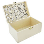 Flower Laser Cut Wooden Box with Clasp image number 2