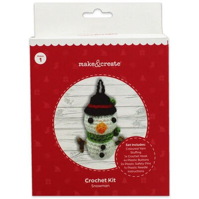 Crochet Craft Kit: Snowman image number 1