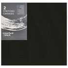 Crawford & Black Stretched Canvases Black 12” x 12”: Pack of image number 2
